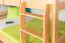 Bunk bed 140 x 190 cm for adults "Easy Premium Line" K24/n, head and footboard straight, solid beech wood natural lacquered, convertible