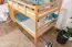 Bunk bed 140 x 200 cm "Easy Premium Line" K24/n, head and foot part straight, beech solid wood, natural lacquered, convertible