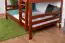 Bunk bed 140 x 200 cm "Easy Premium Line" K24/n, head and footboard straight, solid beech wood, cherry lacquered, convertible