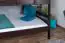 Bunk bed 140 x 200 cm "Easy Premium Line" K24/n, head and foot part straight, solid beech wood, chocolate brown lacquered, convertible
