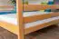 Bunk bed 160 x 200 cm for adults "Easy Premium Line" K24/n, head and footboard straight, solid beech wood, natural lacquered, convertible