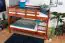 Bunk bed 160 x 200 cm "Easy Premium Line" K24/n, head and footboard straight, solid beech wood cherry lacquered, convertible