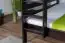 Bunk bed 160 x 200 cm "Easy Premium Line" K24/n, head and foot part straight, solid beech wood, chocolate brown lacquered, convertible