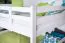 Bunk bed 160 x 190 cm for adults "Easy Premium Line" K24/n, head and footboard straight, solid beech wood, White lacquered, convertible