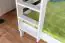 Bunk bed 140 x 200 cm "Easy Premium Line" K24/n, head and footboard straight, solid beech wood, White lacquered, convertible