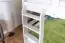 Bunk bed 160 x 190 cm for adults "Easy Premium Line" K24/n, head and footboard straight, solid beech wood, White lacquered, convertible