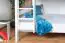 Bunk bed 140 x 200 cm for adults "Easy Premium Line" K24/n, headboard and footboard straight, solid beech wood, White lacquered, convertible