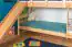 Bunk bed with slide 90 x 190 cm, solid beech wood natural lacquered, convertible into two single beds, "Easy Premium Line" K26/n