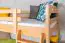 Bunk bed with slide 80 x 200 cm, solid beech wood natural lacquered, convertible into two single beds, "Easy Premium Line" K26/n