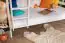 White bunk bed with slide 90 x 190 cm, solid beech wood White lacquered, convertible into two single beds, "Easy Premium Line" K28/n
