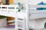 Large white bunk bed with slide 120 x 190 cm, solid beech wood White lacquered, convertible into two single beds, "Easy Premium Line" K32/n