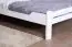 Double bed "Easy Premium Line" K4 in extra length, 160 x 220 cm beech wood, solid white varnished
