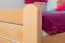 Youth bed ' Easy Premium Line ® ' K7, with 1 cover panel, 140 x 200 cm Beech solid wood natural