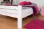 Kid bed "Easy Premium Line" K7 incl.1 cover panel, 140 x 200 cm solid beech wood, White lacquered