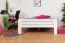 Kid bed "Easy Premium Line" K7 incl.1 cover panel, 140 x 200 cm solid beech wood, White lacquered