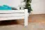 Double bed "Easy Premium Line" K7 incl.1 cover panel, 160 x 200 cm solid beech wood, White lacquered