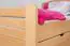 Kid bed "Easy Premium Line" K7 incl. 2 drawers and 1 covering panel, 140 x 200 cm solid beech wood nature