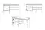 Bench with storage space / shoe rack Pandrup 05, Colour: Oak - measurements: 55 x 105 x 34 cm (H x W x D), with 1 door and 4 compartments