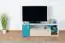 Children's room - TV base cabinet Aalst 24, Colour: Oak / White / Blue - Measurements: 40 x 120 x 50 cm (H x W x D)