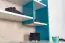 Children's room - suspended rack Aalst 25, Colour: Oak / White / Blue - Measurements: 55 x 125 x 24 cm (h x w x d)