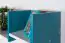 Children's room - Suspended rack Aalst 27, Colour: Oak / White / Blue - Measurements: 25 x 125 x 24 cm (h x w x d)