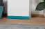 Children's room - Wardrobe "Geel" 05, White / Turquoise - Measurements: 195 x 45 x 40 cm (H x W x D)