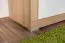TV base cabinet Madryn 06, Colour: Oak Sonoma / white high gloss - 50 x 138 x 40 cm (H x W x D)