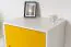 Children's room - Bedside table Syrina 14, Colour: White / Yellow - Measurements: 72 x 54 x 45 cm (H x W x D)