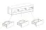 TV cabinet with three drawers Asheim 04, color: Grey / Oak Artisan - Dimensions: 41 x 150 x 40 cm (H x W x D)