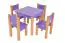 Children's Table Laurenz Beech solid wood Natural/Purple - Dimensions: 47 x 50 x 50 cm (H x W x D)