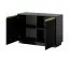 Small Black Chest of Drawers | Finghall 04 | Grooved Front | Soft-Close | 4 Compartments | ABS Edge | 71.4 x 103.5 x 39 cm