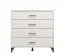 Modern White Chest of Drawers Sabas 08 | 4 Drawers | Black Handles & Legs | ABS Edge | 90 x 93 x 40 cm | Living Room Storage