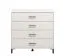 Modern White Chest of Drawers Sabas 08 | 4 Drawers | Black Handles & Legs | ABS Edge | 90 x 93 x 40 cm | Living Room Storage