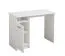 Modern White Desk with Three Compartments | Rovat 02 | Grey Handles | 74.5 x 100 x 50 cm | Simple Design