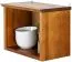 Wall Shelf Solid Pine Wood | Rustic Oak Finish | Junco 335 | 30 x 40 x 24 cm