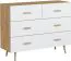 Chest of drawers Hohgant 02, Colour: Oak / White - 92 x 120 x 42 cm (H x W x D)