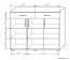 Chest of drawers Cikupa 35, Colour: Wallnut / Elm - Measurements: 103 x 130 x 40 cm (H x W x D)