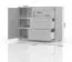 Chest of drawers Siumu 12, Colour: White / White high gloss - 85 x 107 x 45 cm (h x w x d)