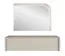 Hanging dressing table | 1 drawer | push-to-open system | mirror with LED lighting | wall-mounted | beige cashmere | Himara 02