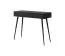 Elegant Sloughia 15 Dressing Table | Black | Metal Handles & Legs | ABS Edge Protection | 78 x 100 x 38 cm | Slatted Front