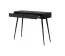 Elegant Sloughia 15 Dressing Table | Black | Metal Handles & Legs | ABS Edge Protection | 78 x 100 x 38 cm | Slatted Front