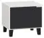 Vacas 17 Bedside Table | White/Black | Soft Touch Finish | 40 x 45 x 40 cm | Modern Nightstand