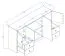 Chest of drawers Sirte 06, Colour: Oak / White / Black high gloss - Measurements: 90 x 160 x 40 cm (H x W x D)