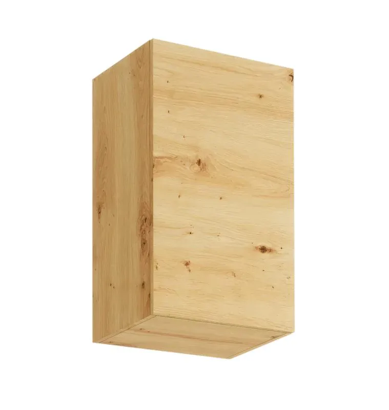 Wall unit for kitchen | 45 x 31.3 x 72 cm | Artisan oak | 1 door | Matterhorn 03 | handleless front | push-to-open | 2 compartments