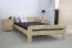 Single bed / guest bed solid pine wood natural A6, incl. slatted frame - dimensions 140 x 200 cm