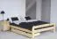 Teenage bed solid, natural pine wood A11, including slatted frame - Measurements 160 x 200 cm