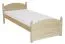 Children's bed / Youth bed 82A, solid pine wood, clear finish - 80 x 200 cm