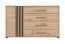 Chest of Drawers with Door | Indika 17 | Artisan Oak/Black | 4 Drawers | 2 Compartments | ABS Edges | 82 x 138 x 40 cm