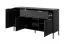 Modern Sideboard with Gold Accents Raoued 02 | Anthracite | 81 x 153 x 39.5 cm | 3 Doors
