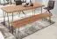 Handcrafted Solid Acacia Wood Bench | Black Metal Hairpin Legs | 45 x 120 x 40 cm | Unique Grain | Sturdy Dining Seating